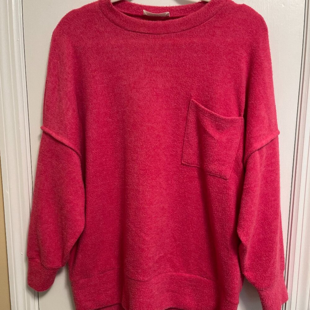 NWOT Soft Fuchsia Sweater with Pocket